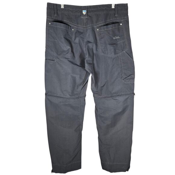 Kuhl Liberator Convertible Pants Mens 36x32 Stealth Zip Off Hiking Nylon Gray - Picture 9 of 11